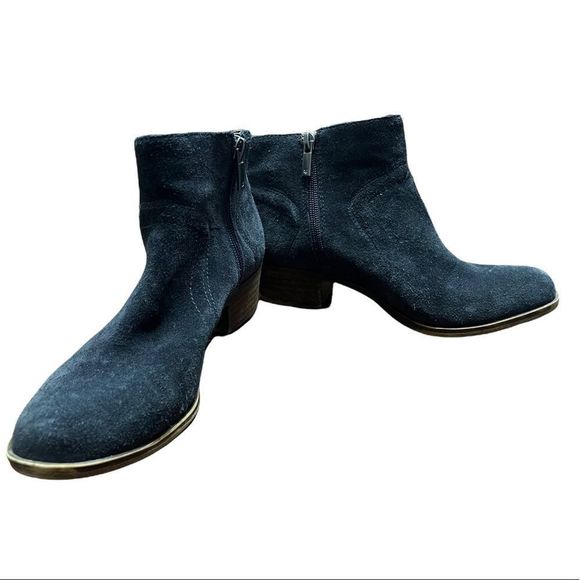 Lucky Brand Navy Blue Suede Brolley Booties Sz 8 - Picture 3 of 10
